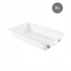 Bac Plat 8 Litres / Blanc / 485 x 335 x 80 mm