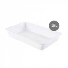 Bac Plat 10 Litres / Blanc/535 x 385 x 80 mm