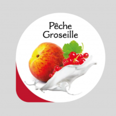 Opercule gamme GOURMANDISE PÊCHE GROSEILLE