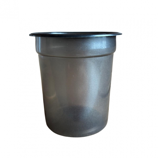 Pot en plastique TRANSPARENT NOIR 120 ml pour opercule
