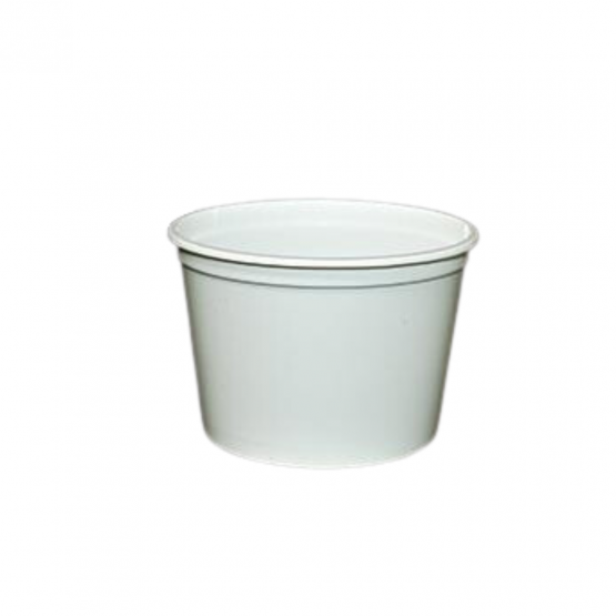 Pot en plastique 20 cl blanc pour couvercle
